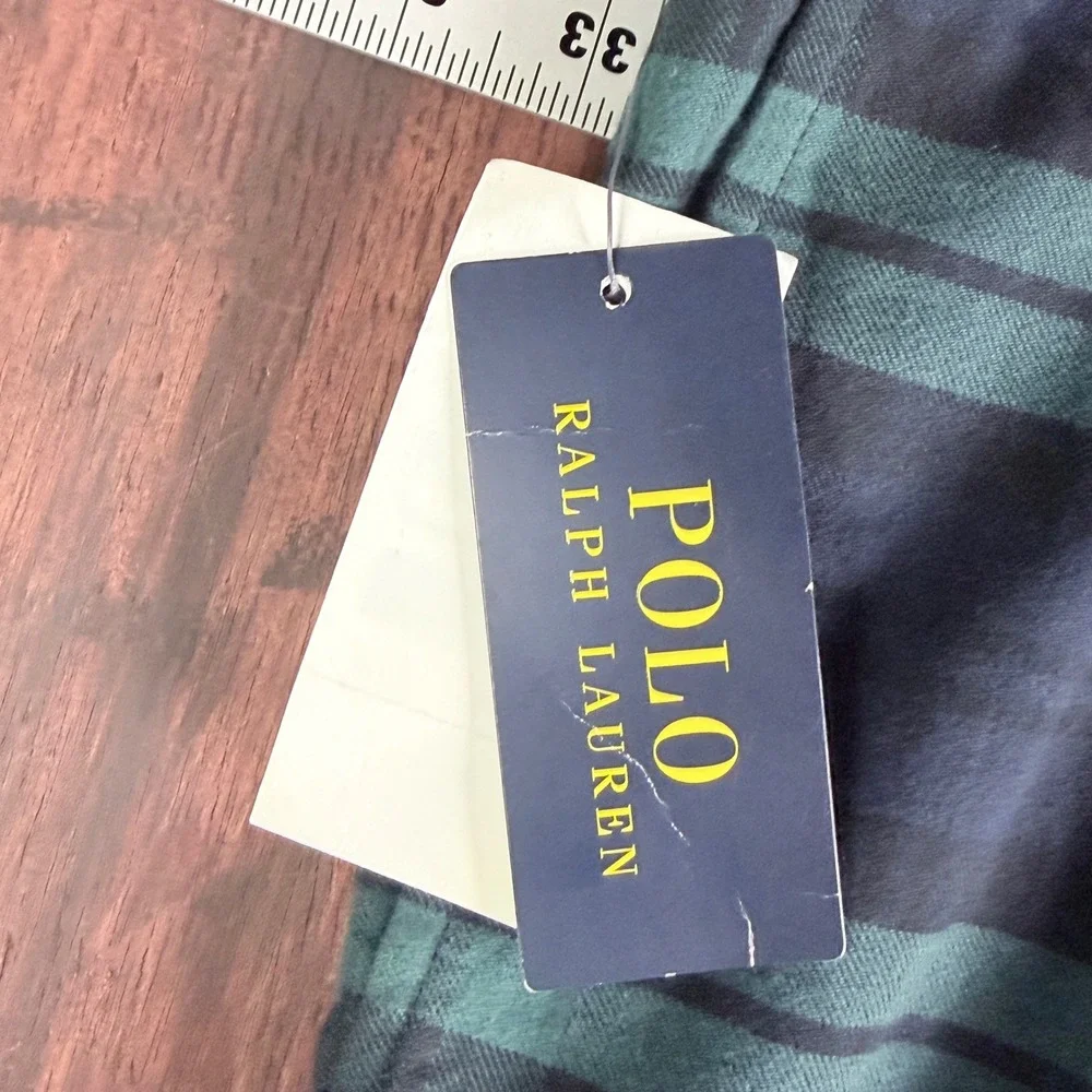 Polo Ralph Lauren Stretch Slim Fit Pants Men 32x30 Black Watch Tartan Plaid NEW